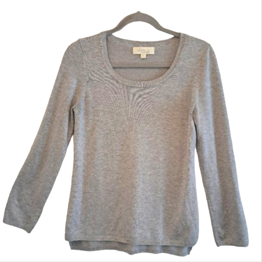 Olive & Oak Silver Sparkly Lightweight Sweater Size Medium